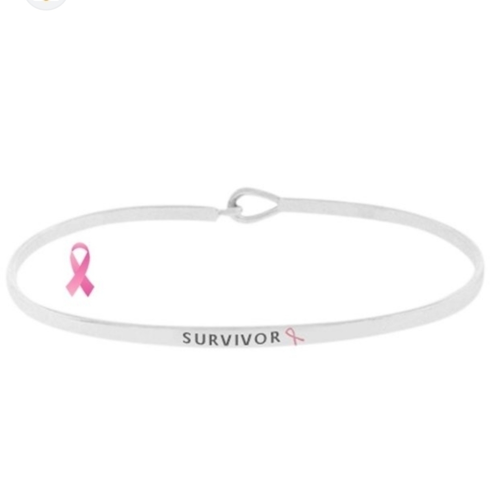 Survivor Pink Ribbon Bangle NWOT